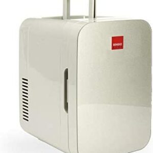 SENSIOHOME 10L Mini Fridge Cooler & Warmer | AC+DC Power - 12v, UK & EU Plug | Compact, Portable and Quiet, For Home, Bedroom, Car, Holiday, Food Drinks Makeup (Silver)