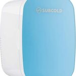 Subcold Pro6 Luxury Mini Fridge Cooler | 6 Litre / 8 Cans | AC and Exclusive USB Power Option | Portable Small Fridge for the Office, Bedroom, Car, Travel, Skincare & Cosmetics (Blue)