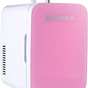 Subcold Ultra 6 Mini Fridge Cooler & Warmer | 6L capacity | Compact, Portable and Quiet | AC+USB Power Compatibility (Pink)