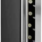 Baridi 7 Bottle 15cm Slim Wine Cooler with Digital Touch Screen Controls, Stainless Steel - DH77