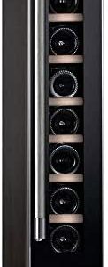 Hoover HWCB15UK Freestanding Wine Cooler, Single Zone Temperature, 7 Bottle Storage, 15cm wide, Black, 23 Litres