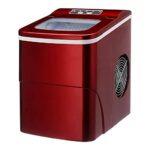 2L Ice Maker Machine for Home, Counter Top Ice Cube Maker, Portable Ice Cream Maker Ice Cubes in Under 8 Mins No Plumbing Required | Self Cleaning | Includes Scoop & Removable Basket (Red)