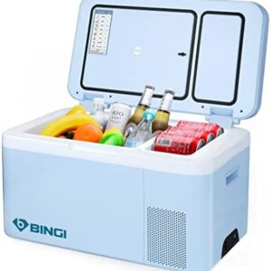BINGI P3 Portable Refrigerator 25.4Quart(24L) Mini Fridge Freezer Compressor Cooler Small Compact Auto Refrigerator DC12v/24v for Vehicles,Driving,Travel,Fishing,Outdoor,Camping