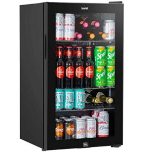 Baridi 85L Under Counter Drinks/Beer & Wine Cooler Fridge with Light, Black - DH13A