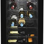 CANDY CWC021MKN Freestanding Wine Cooler, Single Zone Temperature, 85 Litres, Black, Noise level: decibels 39