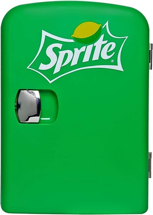 Coca-Cola SPO04 Sprite 4L 6 Can Portable Cooler/Warmer, Fridge for Snacks Lunch Drinks Cosmetic, Includes 12V and AC Cords,Desk Accessory for Home Office Dorm Car Boat (Green)