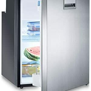Dometic CoolMatic CR80S 80 Litre Compressor Fridge with Freezer Compartment, Stainless Steel, 12 V/24 V