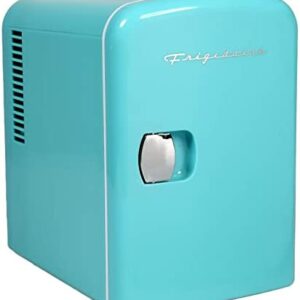 Frigidaire Mini Portable Compact Personal Cooler Fridge,4 Litre Capacity Chills Six 12 oz Cans,100% Freon-Free & Eco Friendly,Includes Plugs for Home Outlet,standard,EFMIS149_AMZ-BLUE