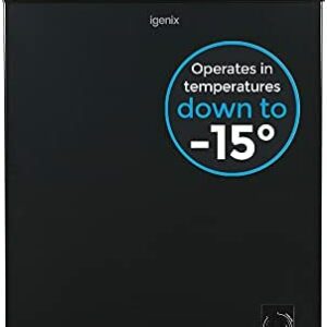 Igenix IG100B Freestanding Chest Freezer, 99 Litre Capacity with Freezer Basket, Suitable for Outbuildings and Garages, Black