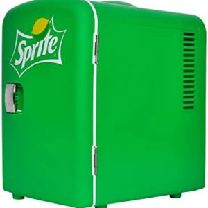 Koolatron Sprite 4L 6 Can Portable Cooler/Warmer, Compact Personal Travel Mini Fridge for Snacks Lunch Drinks, Includes 12V and AC Cords,Desk Accessory for Home Office Dorm Car Boat(Green)