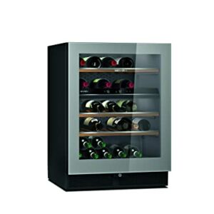 Siemens iQ500 KW16KATGAG Freestanding Wine Cooler with glass door design, Oak Shelves, 44 0.75l bottles storage, Black