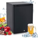 Techomey 12V Fridge for Campervan, 12V/240V Camping Fridge with LED Light, 40L Quiet Portable Campervan Fridge with Lock for Traveling, Driving, Picnic, Office, Home, Hotel, Library [Energy Class G]