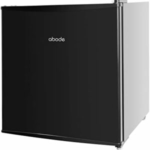 ABODE Table Top Mini Fridge Black Mini Cooler, 43 Litre Capacity ATTF1B with Ice Box & Reversible Door, Adjustable Thermostat & Feet (Black)